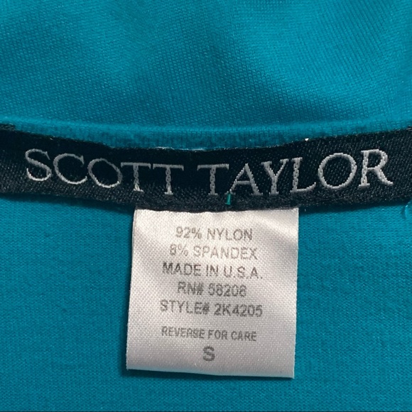 Scott Taylor Turquoise Waterfall Free Flowing Jacket Fits S or M - Picture 2 of 4